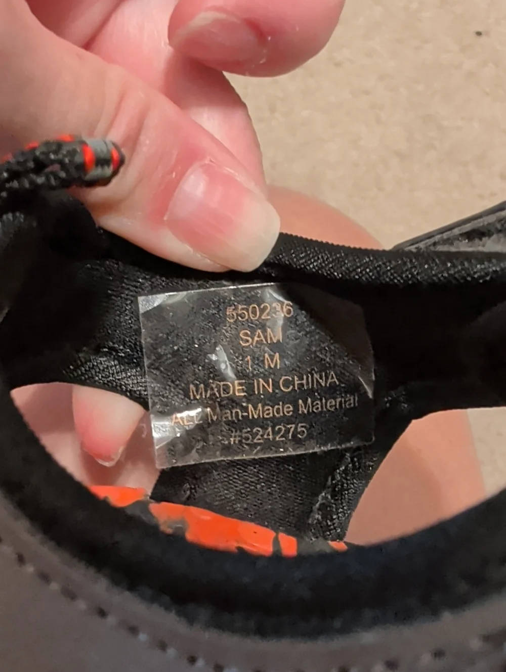 Kids Gray & Orange Sandals
